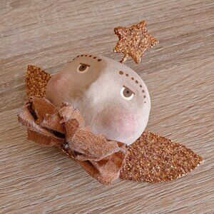 Dee Forest for Bethany Lowe Designs Angel Head Holiday Christmas Brooch Retired